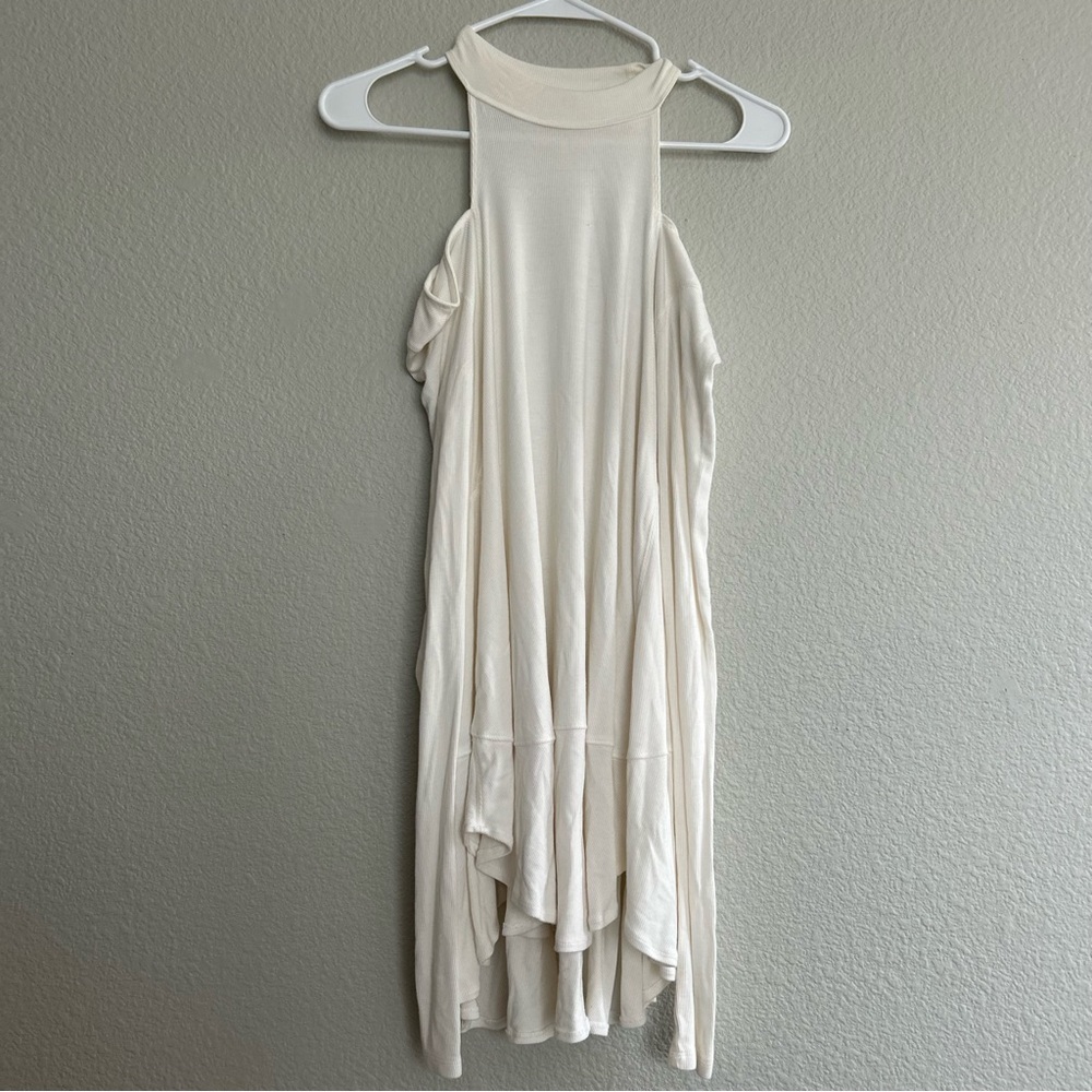 Free People Long Sleeve Cold‎ Shoulder Top with Mock Neck